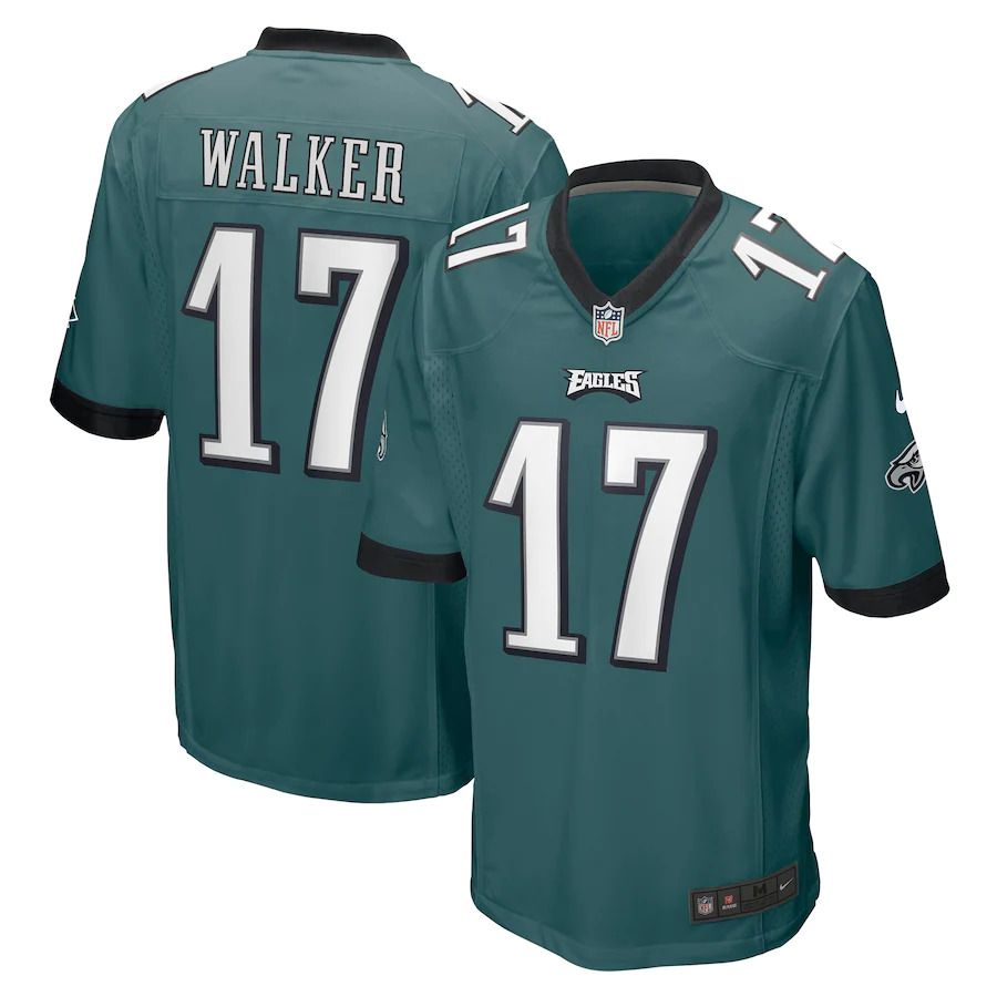 Men Philadelphia Eagles 17 Michael Walker Nike Midnight Green Game NFL Jersey